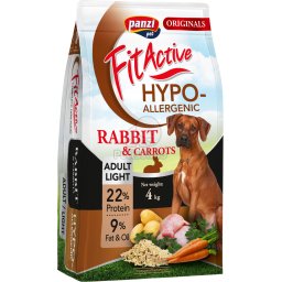 FitActive Originals Hypoallergenic Adult Light száraz kutyatáp - nyúl, répa 4 kg