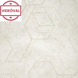 Divino krémszín arany apró üveggyöngyökkel díszített grafikus mintás luxus tapéta 81313