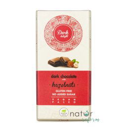 Health Market Dark Delight Étcsokoládé egész mogyoróval, édesítőszerekkel 80 g