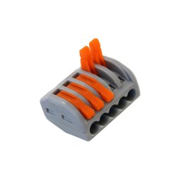 Commel oldható vezeték összekötő, 5-ös csatos 0.2-2.5 mm?, 32 A, 250V/4kV, 10 db