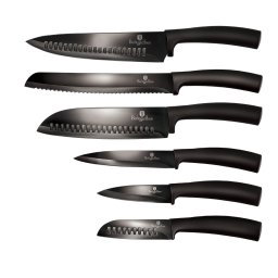 Berlinger Haus Késkészlet 6 részes rozsdamentes márvány bevonat Black Silver BH 2607 Kifutó termék!