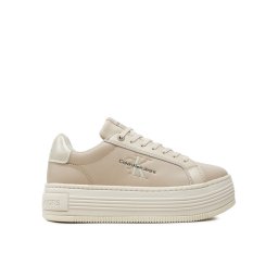 Calvin Klein Jeans Sportcipők Bold Platf Low Lace Lth Ml Mtl YW0YW01516 Bézs