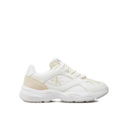 Calvin Klein Jeans Sportcipők Retro Tennis Low Lace Mix Ml YW0YW01528 Fehér