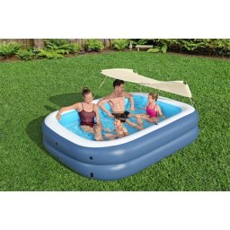 Bestway 254x178x140cm felfújható családi medence árnyékolóval 54449