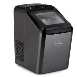 Klarstein Partytime, jégkocka készítő, tiszta jég, 15 kg/24 h, rozsdamentes acél (ICE11-Partytime-BK)