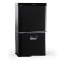 Klarstein Érintés nélküli szenzoros szemetes 56L rozsdamentes acél, Soft-Close, 3 rekeszes, LED kijelző, időzítő (KG30-56l-bl)