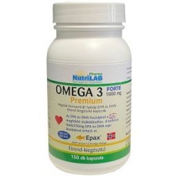 Nutrilab Omega 3 Prémium FORTE 1000mg kapszula - 150db