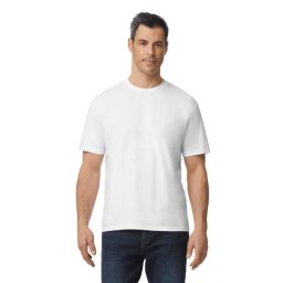 Gildan GI3000 körkötött rövid ujjú férfi pamut póló, White-XL
