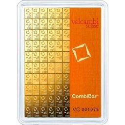 Valcambi 100 x 1g Combi bar - befektetési aranytábla