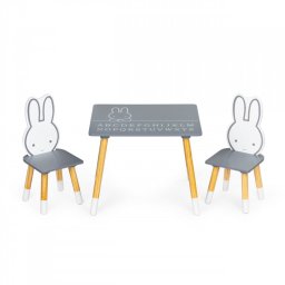 Gyerekasztal két székkel gyermekbútor készlet ECOTOYS