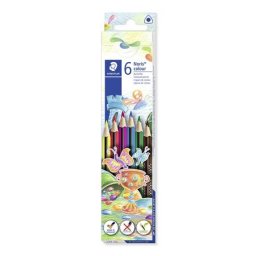 STAEDTLER Színes ceruza készlet, háromszögletű, STAEDTLER "Noris Colour 187", 6 különböző szín