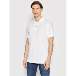 Boss Pólóing Prime 50468576 Fehér Slim Fit