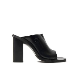 Calvin Klein Jeans Papucs Heel Sandal Lth Mg Mtl YW0YW01499 Fekete
