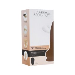 Naked Addiction Rotating 7 - forgófejes vibrátor (18cm) - natúr