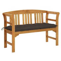 vidaXL tömör akácfa kerti pad párnával 120 cm