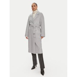 Calvin Klein Gyapjú kabát K20K207089 Szürke Oversize