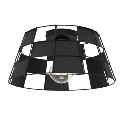 LED lámpa , mennyezeti , 42cm , E27 foglalattal , 1 x 40W , fekete , EGLO , PONTEFRACT, 43891