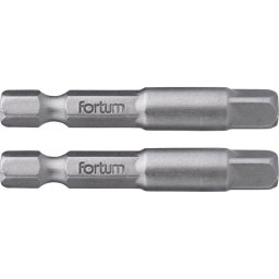 FORTUM adapter klt. 2 db, dugókulcsok gépi befogásához; S2 acél, 1/4", 50 mm, bliszteren