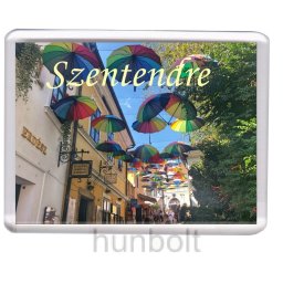 Szentendre- Színes esernyők hűtőmágnes (műanyag keretes)