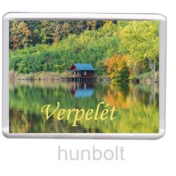 Verpelét- Horgász-tó hűtőmágnes (műanyag keretes)
