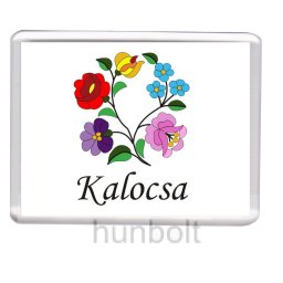 Kalocsa-Virágminta hűtőmágnes (műanyag keretes)