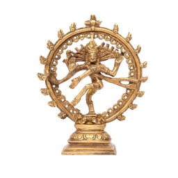 Nataraj réz szobor, (aranysárga) kb. 14 cm - Bodhi