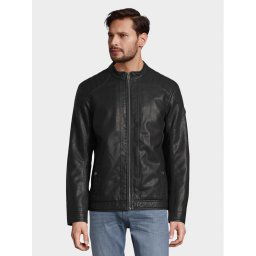 Tom Tailor Műbőr dzseki 1026337 Fekete Regular Fit