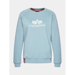 Alpha Industries Pulóver New Basic Sweater 196031 Kék Regular Fit