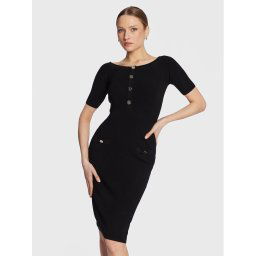 Liu Jo Kötött ruha CA3088 MS49I Fekete Slim Fit