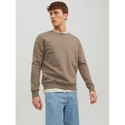 Jack&Jones Pulóver Star 12208182 Barna Relaxed Fit