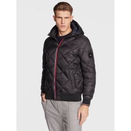 Tommy Hilfiger Pehelykabát Diamond MW0MW27588 Fekete Regular Fit