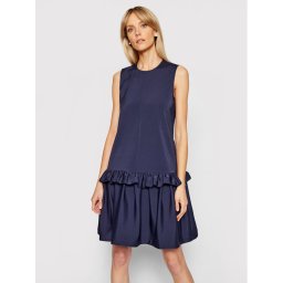 Victoria Victoria Beckham Hétköznapi ruha Stretch Faille 2221WDR002556C Sötétkék Relaxed Fit