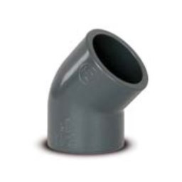 PVC csőidom, 45 fokos szögben hajlított, D90 mm - megbízható minőségű, könnyen szerelhető termék