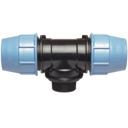 KPE T-idom KM 40mm x 5/4; - Külső menetes csatlakozású T-idom 40 mm átmérővel