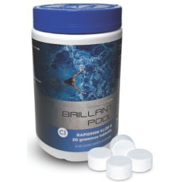 Brillant Pool Rapid Mini Klór H (20 gr), 55 %, 1 kg, klórtabletta - 1 kg-os Brillant Pool Mini Klór H klórtabletta