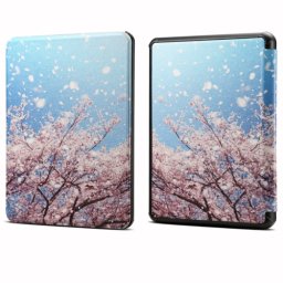 ART Amazon Kindle 11. generáció 2022 / 2024 kihajtható borítós CHERRY BLOSSOM