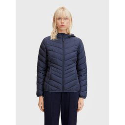 Tom Tailor Denim Pehelykabát 1029236 Sötétkék Regular Fit