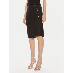 Guess Midi szoknya Elis W4YD53 KAQL2 Fekete Slim Fit