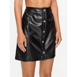 Guess Bőr szoknya W3YD65 WF8Q0 Fekete Regular Fit
