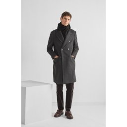 Selected Homme Gyapjú kabát 16089380 Fekete Regular Fit