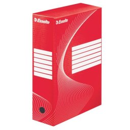 ESSELTE Archiválódoboz, A4, 100 mm, karton, ESSELTE "Boxycolor", piros