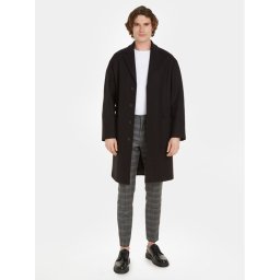 Calvin Klein Gyapjú kabát K10K111745 Fekete Regular Fit