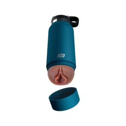 Fuck Flask Private Pleaser - műpunci kulacsban (kék-barna)