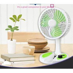 Összecsukható asztali ventilátor, beépített lámpával