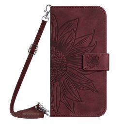 ART SUNFLOWER Pénztárcahuzat zsinórral Sony Xperia 1 VI bordóhoz