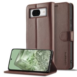 IMEEKE Wallet tok Google Pixel 8a telefonhoz, sötétbarna