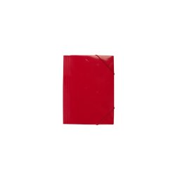 Gumis mappa A4, 400g. karton EVOffice piros