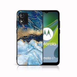 PROTEMIO MY ART Védőburkolat a Motorola Moto E13-hoz BLUE MARBLE (141)