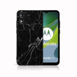 PROTEMIO MY ART Védőburkolat a Motorola Moto E13-hoz BLACK MARBLE (142)