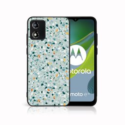 PROTEMIO MY ART Védőburkolat a Motorola Moto E13-hoz BLUE TERRAZZO (164)